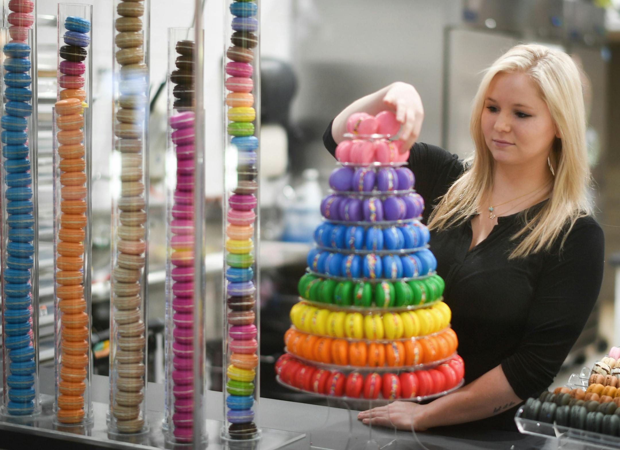 Maddie Lu Carlos, the owner of Macarons by Maddie Lu at the Mall of America. ] GLEN STUBBE ï glen.stubbe@startribune.com Tuesday, January 30, 2018 Macarons by Maddie Lu at the Mall of America.