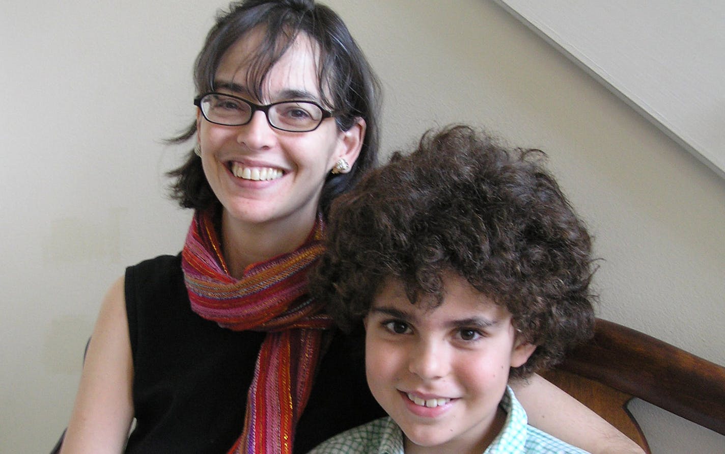 Author Lenore Skenazy and her "subway savvy" son Izzy.