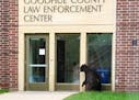 A bear drops by the Goodhue County Law Enforcement Center June 9.