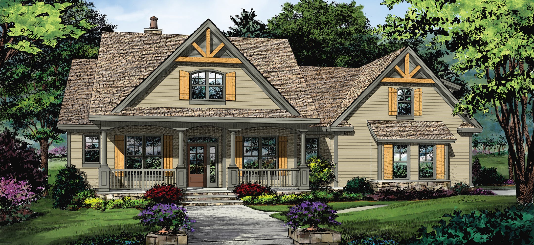 Home plan: Warm, welcoming Craftsman with space to spare