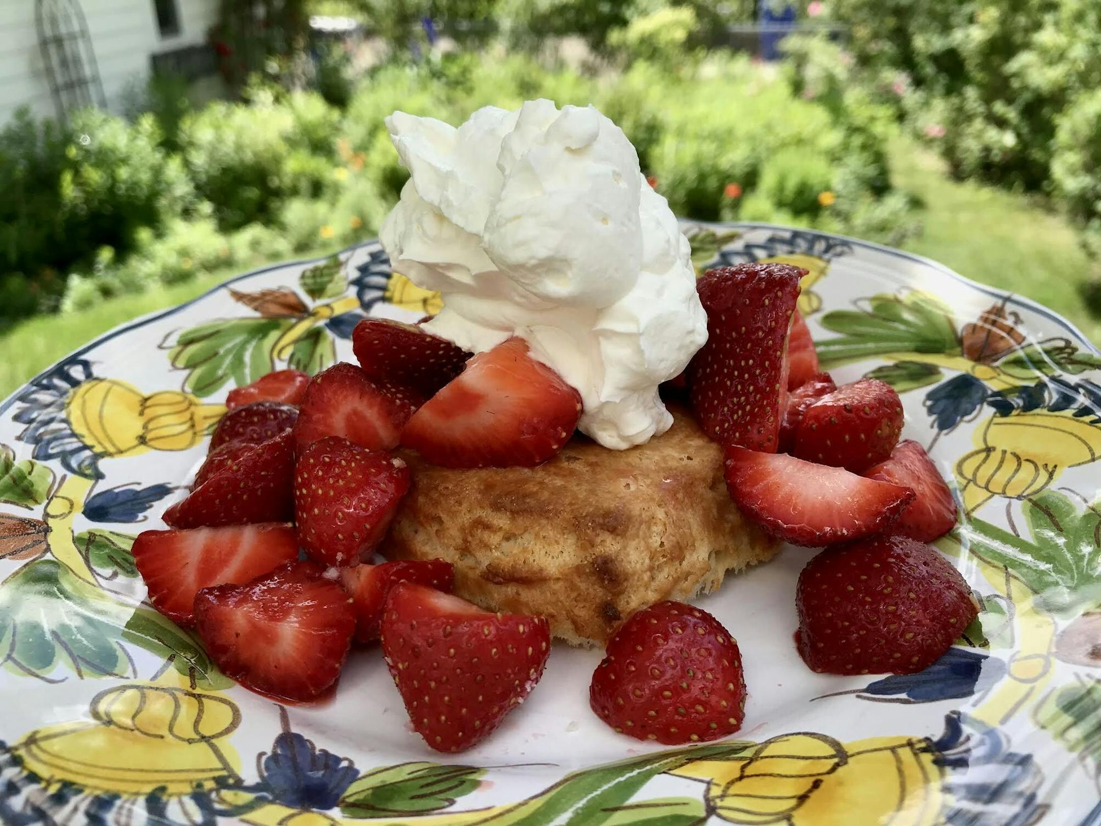 Strawberry shortcake with biscuits from Hot Hands Pie & Biscuit in St. Paul.