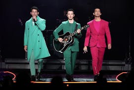 The Jonas Brothers perform at the Amway Center in Orlando, Fla., on Friday, Aug. 9, 2019.