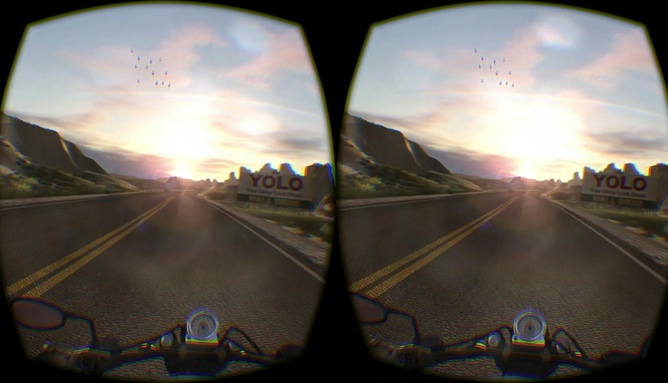 An oculus view from the new HTC Vive headset at digital ad agency Space150