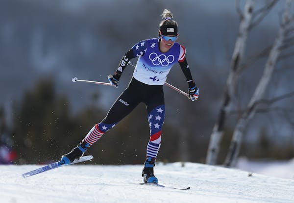 Jessie Diggins helped Team USA to a sixth-place finish in the Olympic women’s 4x5km relay.