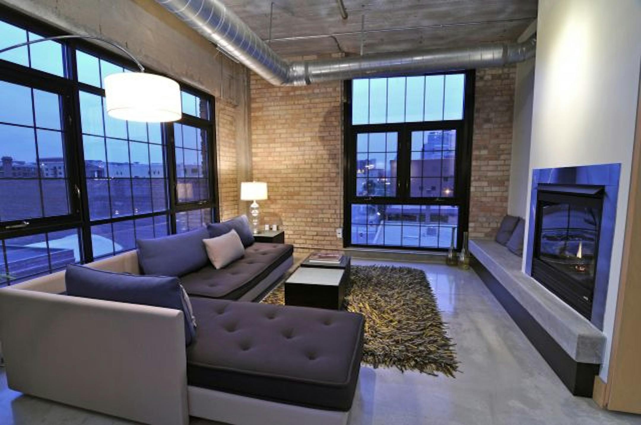 The interior of Maya Petrovic's home on the top floor of the Bookmen Lofts in Minneapolis' North Loop neighborhood.