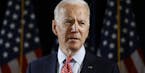 FILE - In this March 12, 2020, file photo Democratic presidential candidate former Vice President Joe Biden speaks about the coronavirus in Wilmington