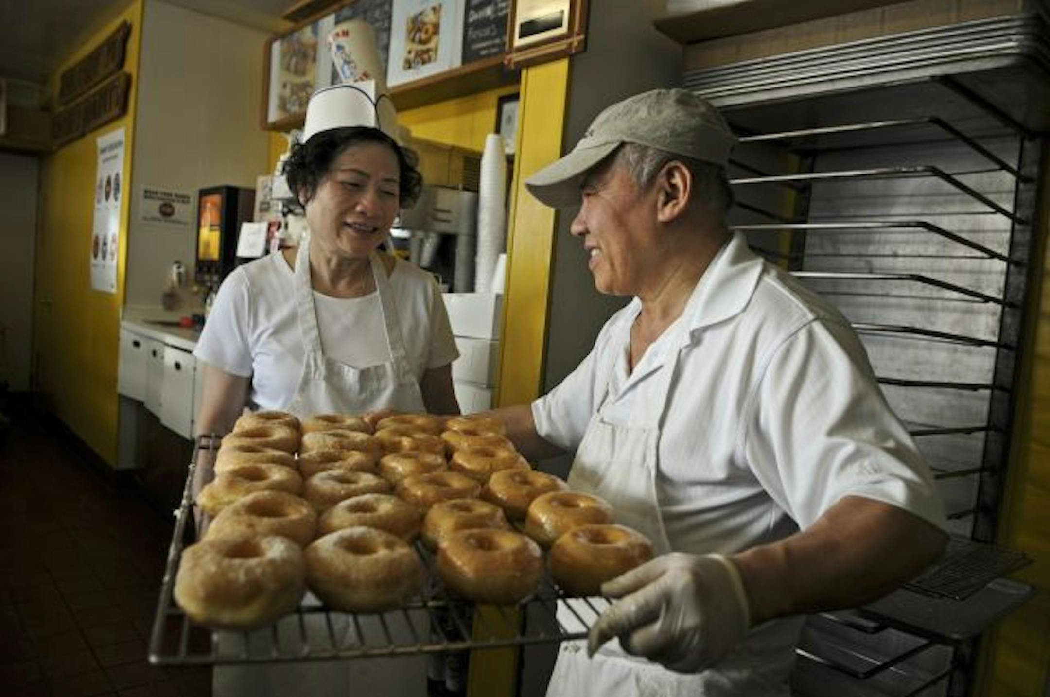Granny's is a West St. Paul institution that is celebrating its anniversary this month. Everyone in town goes to this doughnuts place. By 8 a.m., all of "the good doughnuts" are gone.