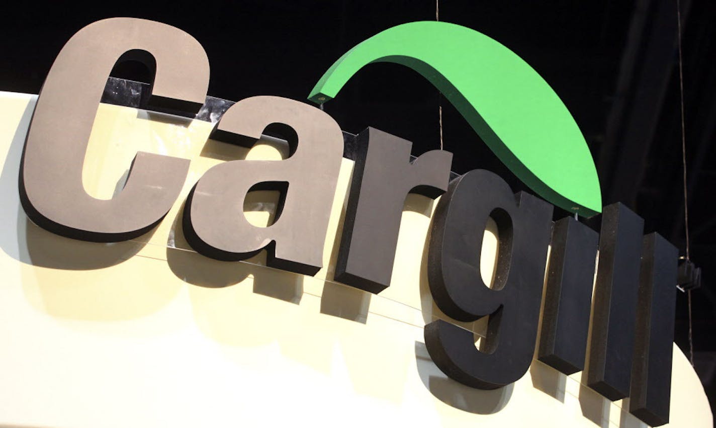 Signage for Cargill Inc. is displayed at their booth at the Institute of Food Technologists Annual Meeting & Food Expo In Chicago, Illinois, U.S., on Monday, July 19, 2010. The meeting brings together professionals from the science and business sectors of the food industry to learn about the newest trends and products. Photographer: Tim Boyle/Bloomberg