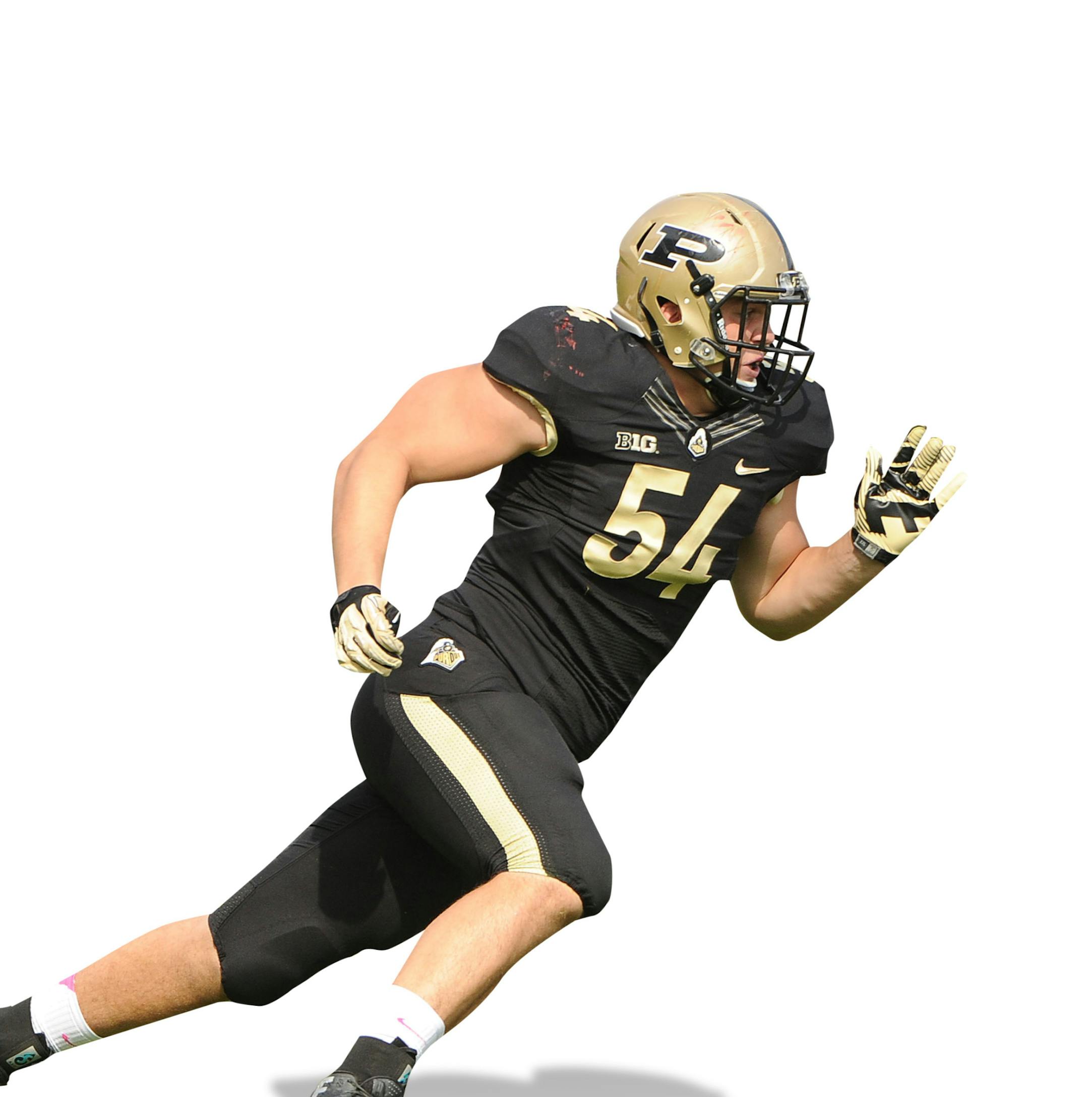 Purdue Boilermakers Jake Replogle (54) during a game against the Nebraska Cornhuskers on October 12, 2013 at Ross-Ade Stadium in West Lafayette, IN. Nebraska beat Purdue 44-7. (AP Photo/David Durochik) ORG XMIT: NYWWP