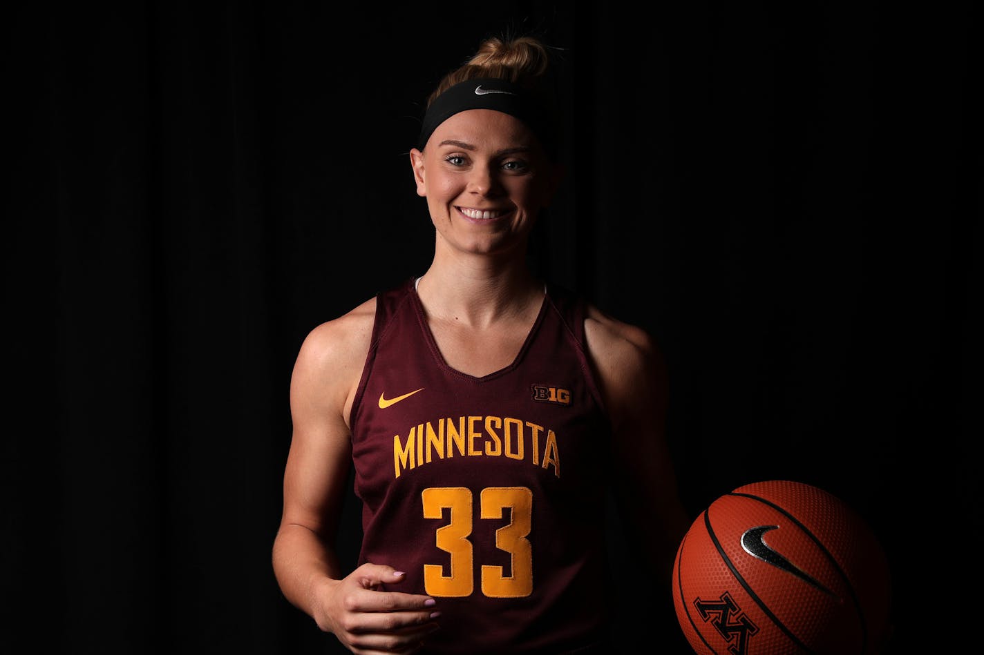 Carlie Wagner stood for a portrait. ] ANTHONY SOUFFLE &#xef; anthony.souffle@startribune.com The University of Minnesota's Gophers men's and women's basketball teams held a media day Saturday, Oct. 28, 2017 at the Williams Arena Club Room in Minneapolis.