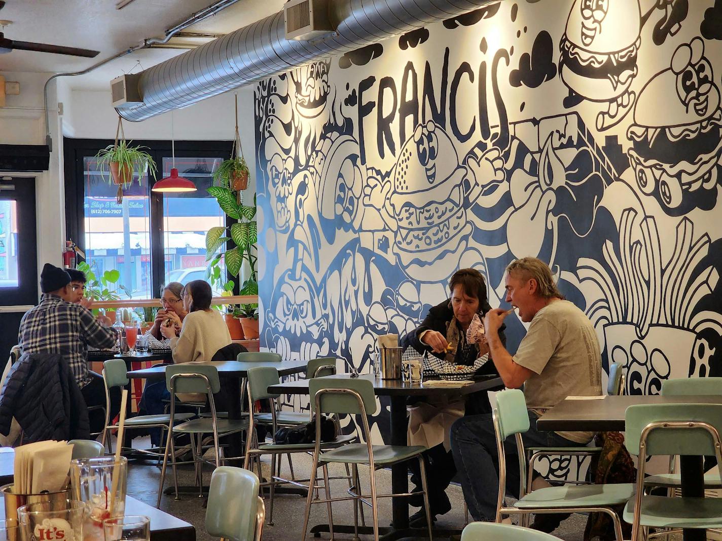 Francis vegan burger restaurant in northeast Minneapolis