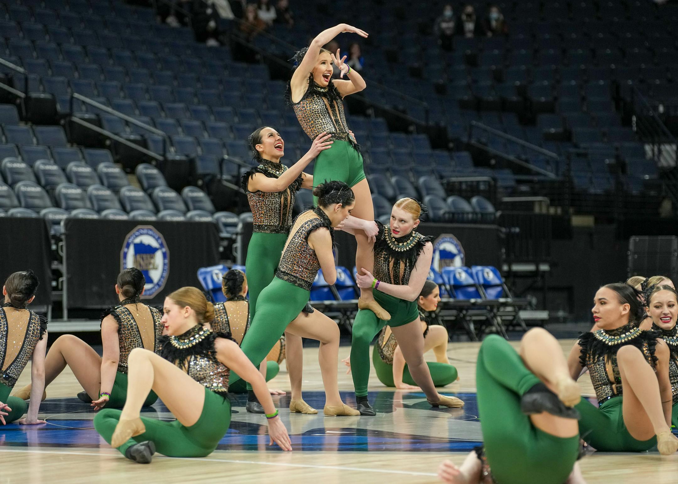 Yellow Medicine East performs at the Class 1A MSHSL State High Kick Dance Tournament.