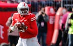 Ohio State quarterback Dwayne Haskins drops back to pass against Minnesota during the second half of an NCAA college football game Saturday, Oct. 13, 