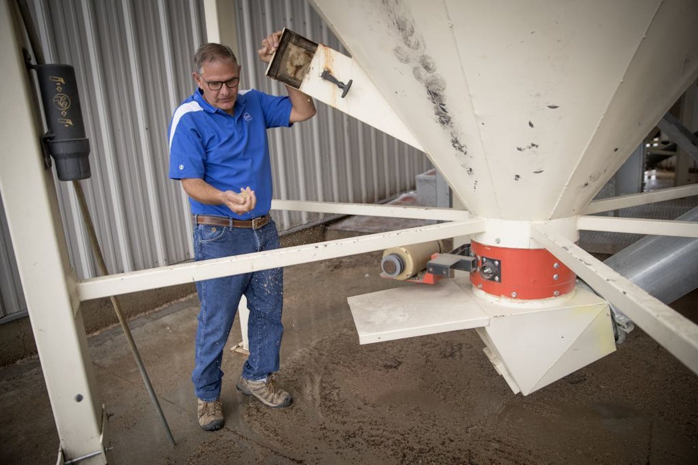 Hog farmer Greg Boerboom gave a tour of his hog operation including the process on how he makes the feed, Tuesday, September 4, 2018 in Marshall, MN.