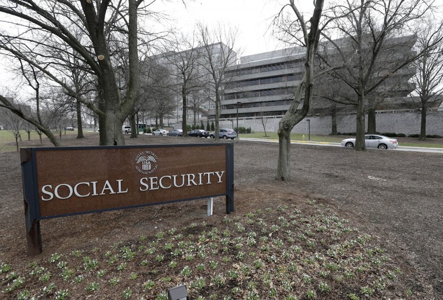 FILE - In this Jan. 11, 2013 file photo, the Social Security Administration's main campus is seen in Woodlawn, Md. Medicare's financial problems have gotten worse, and Social Security's can't be ignored forever. The government's annual assessment is a sobering checkup on programs vital to the middle class. The report from program trustees says Medicare will become insolvent in 2026, three years earlier than previously forecast. The report says Social Security will become insolvent in 2034, no ch