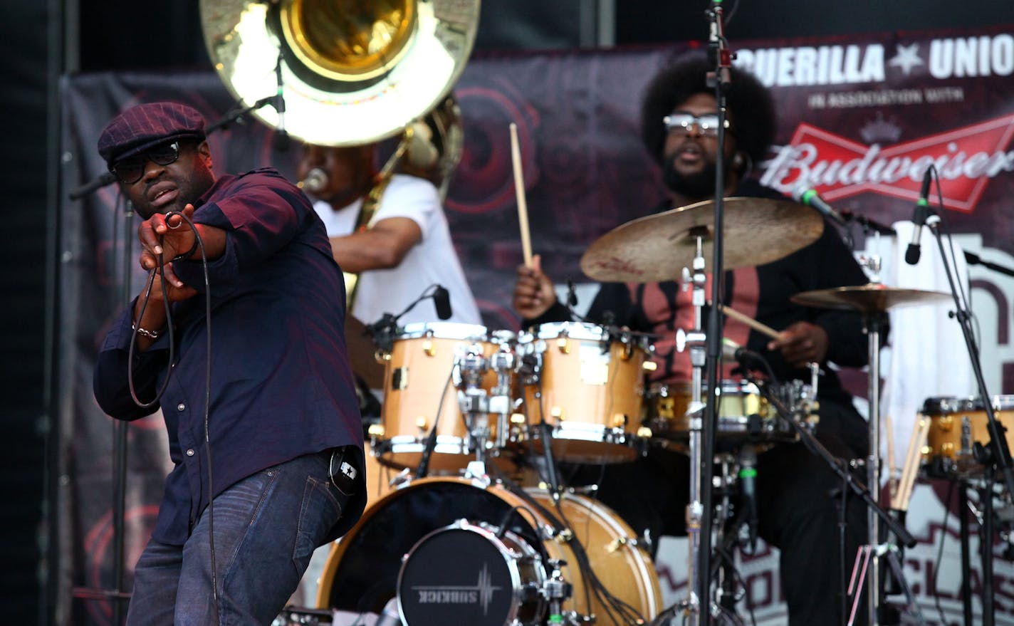 Tariq &#x201c;Black Thought&#x201d; Trotter and Ahmir &#x201c;Questlove&#x201d; Thompson of the Roots.