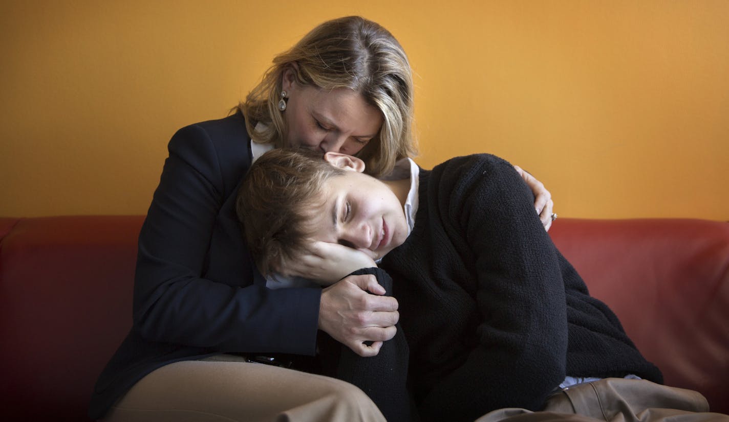 Jennifer Larson, with son Caden Larson, 14, is founder of the Holland Autism Center.