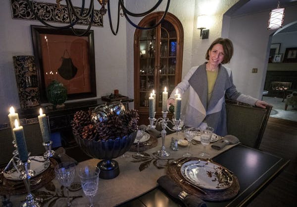 St. Paul interior designer Sandy LaMendola's muted holiday style complements the Old World character of her 1929 French Burgundy Tudor. She sets the d