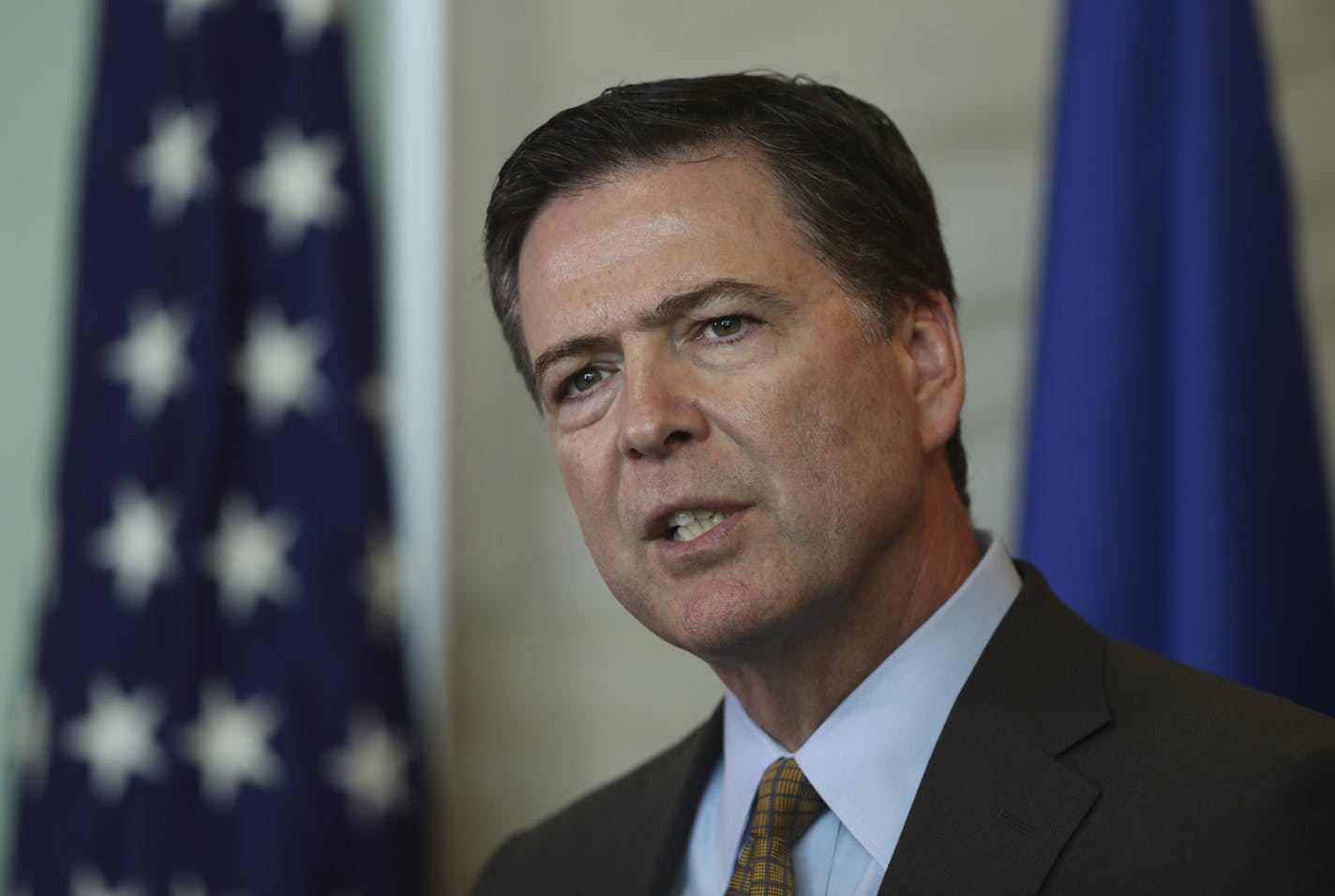 F.B.I. Director James Comey during his news conference Tuesday afternoon. ] JEFF WHEELER &#xef; jeff.wheeler@startribune.com F.B.I. Director James Comey held a news conference Tuesday afternoon, June 7, 2016 while in town as part of a two-day regional visit.