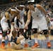 Lynx teammates helped Lindsay Whalen off the floor during the second half ] (KYNDELL HARKNESS/STAR TRIBUNE) kyndell.harkness@startribune.com Lynx vs S