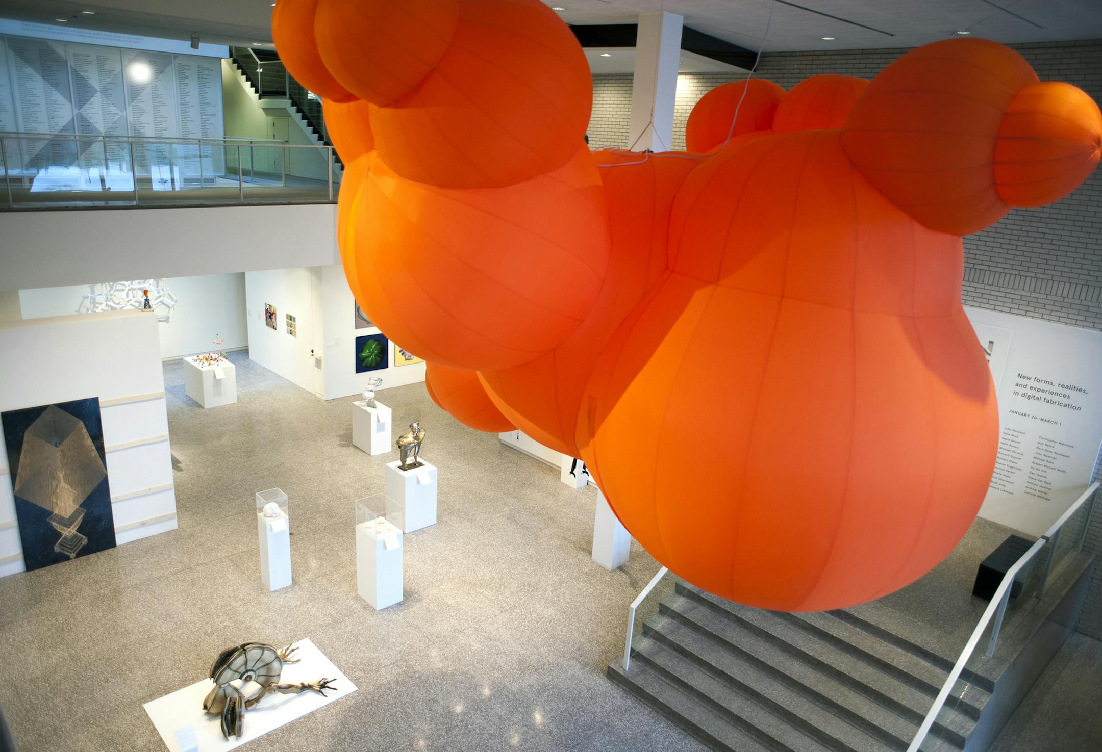 Provided by MCAD Hanging culpture ‚ÄúTethertwin: Sharon‚Äôs Heart II,‚Äù by Sharon Engelstein