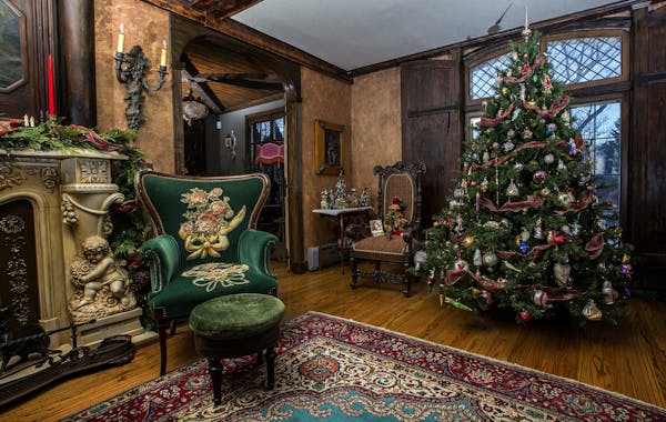 Holiday and Christmas decorations at the home of interior designer John Hinschberger.