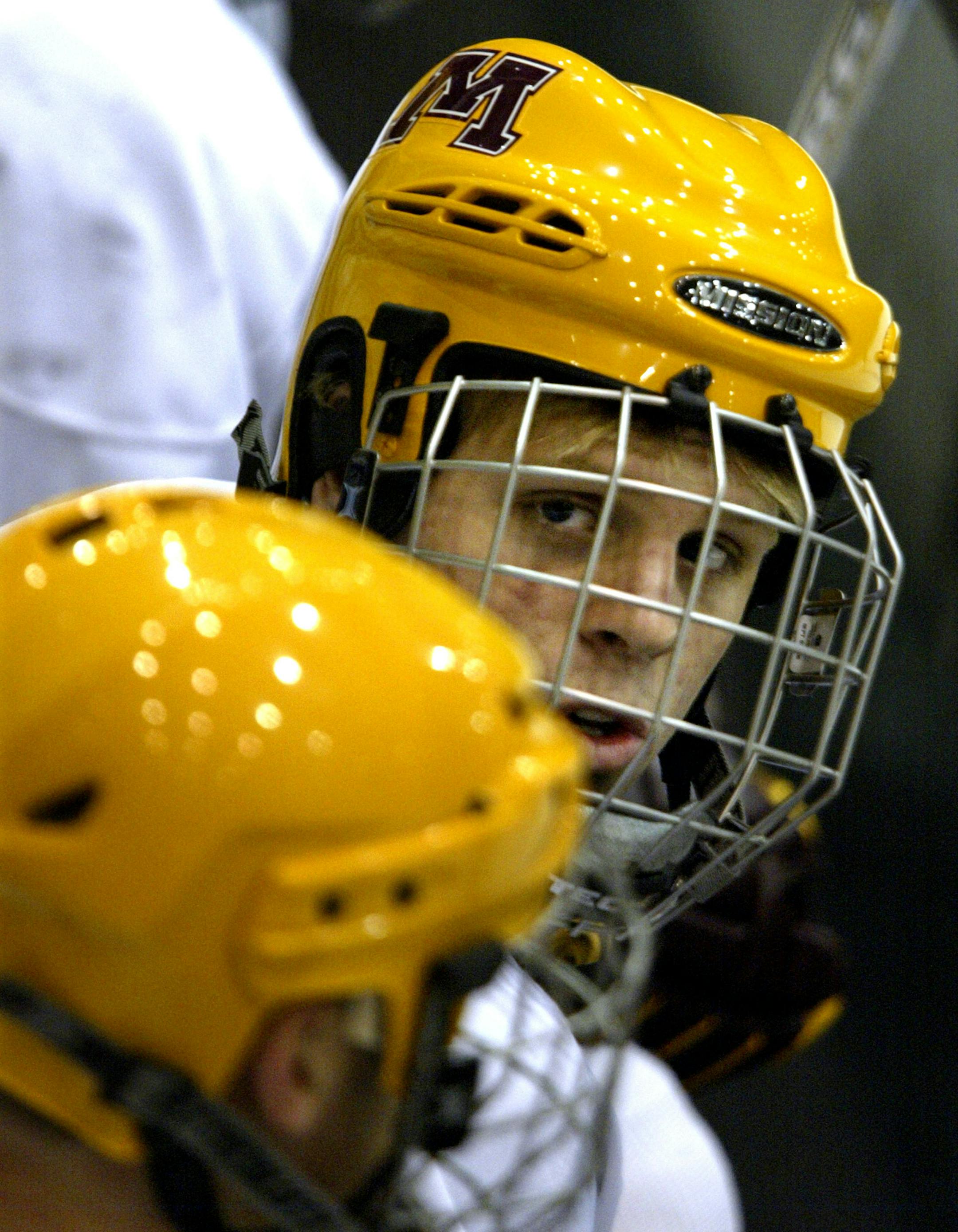 Marlin Levison - Strib 09/29/05 - Assign#98907- Phil Kessel, the number one hockey recruit in North America, signed to play with the Gophers, passing over his homestate Wisconsin Badger hockey team.
IN THIS PHOTO: