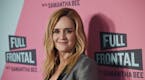 Samantha Bee, host of "Full Frontal with Samantha Bee," poses at an Emmy For Your Consideration screening of the television talk show at the Writers G