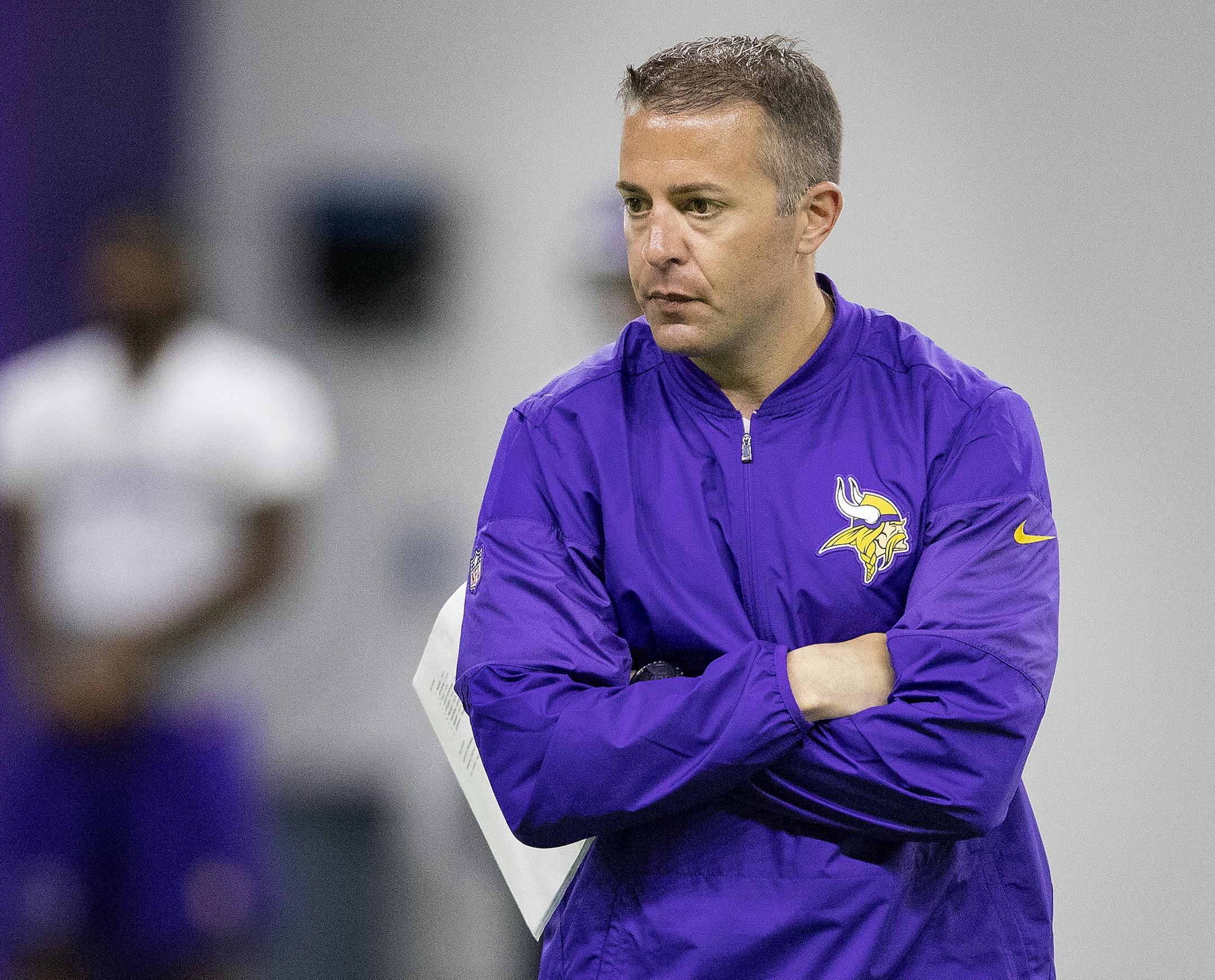 Minnesota Vikings offensive coordinator John DeFilippo. ] CARLOS GONZALEZ ï cgonzalez@startribune.com ñ May 30, 2018, Eagan, MN, NFL, Minnesota Vikings OTA's