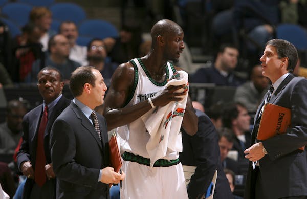 Kevin Garnett during his first stint with the Timberwolves.