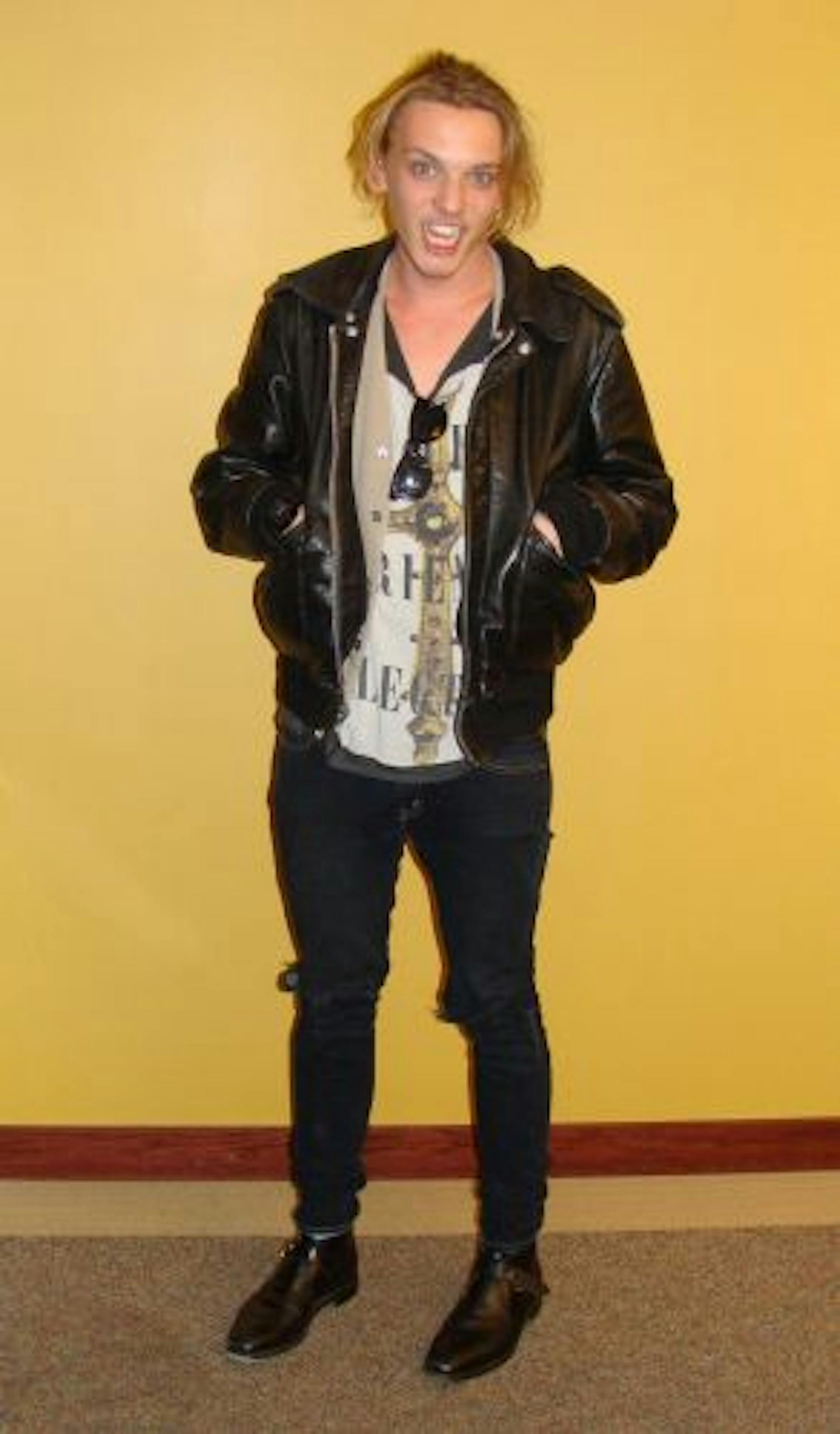 Sara Glassman, sglassman@startribune.com Jamie Campbell Bower, who plays Caius (a member of the Volturi) in The Twilight Saga: New Moon, visited the Mall of America. He said he wasn't channeling his vampire character for this photo.