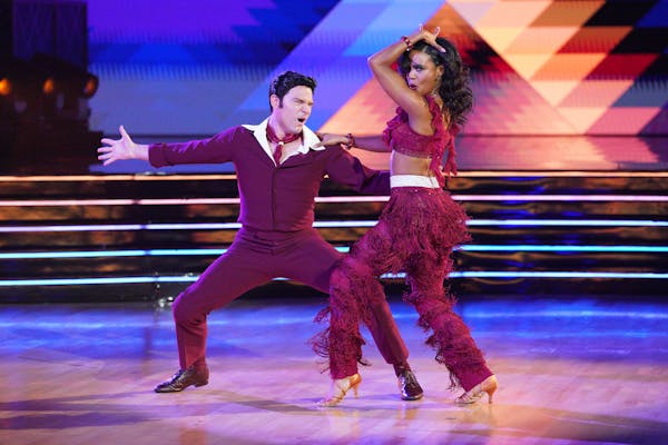 Daniel Durant and Britt Stewart on “Elvis Night” on “Dancing With the Stars.” 