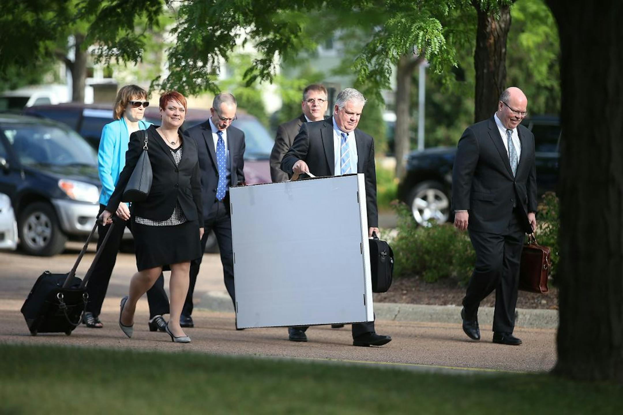 Attorneys made their way into the Carver County Justice Center on June 27, 2016 in Chaska, MN. Attorneys representing the potential heirs to Prince's estate met in court to discuss issues related to DNA testing of those making a claim to the late musician's music and millions.