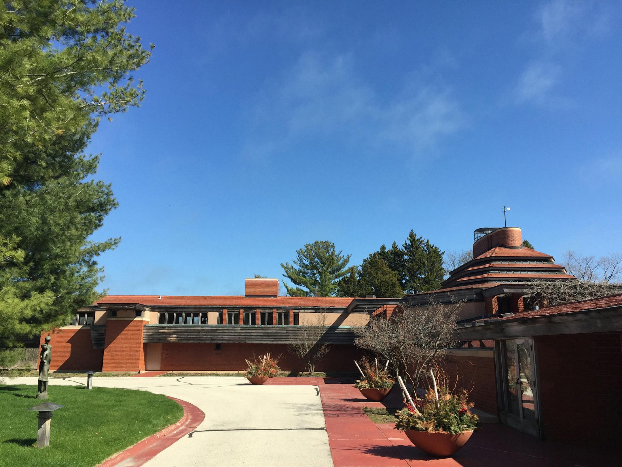 Wright designed Wingspread as a family estate for SC Johnson’s third-generation leader, H.F. Johnson Jr. The family later dedicated it to the Johnson Foundation to be used as a conference center. The public can tour the home for free.