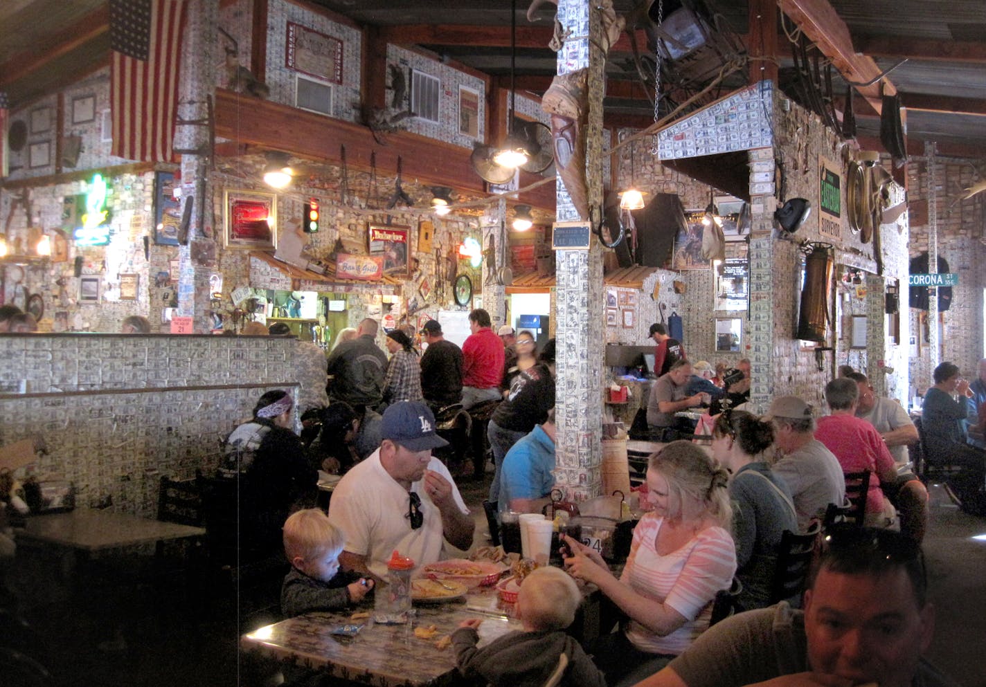 Lunchtime is lively at the Superstition Saloon in Tortilla Flat.