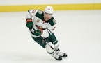 Minnesota Wild's Kevin Fiala, of Switzerland, skates during the second period of an NHL hockey game against the Los Angeles Kings Friday, April 23, 20