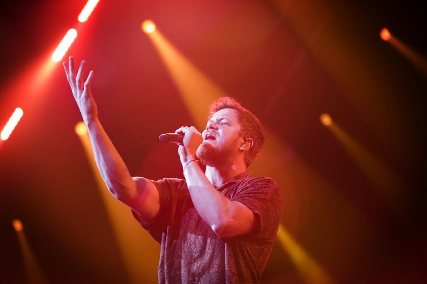 Dan Reynolds of Imagine Dragons performed Thursday night at the new Minneapolis Armory in the biggest of Super Bowl-related shows around the Twin Cities.