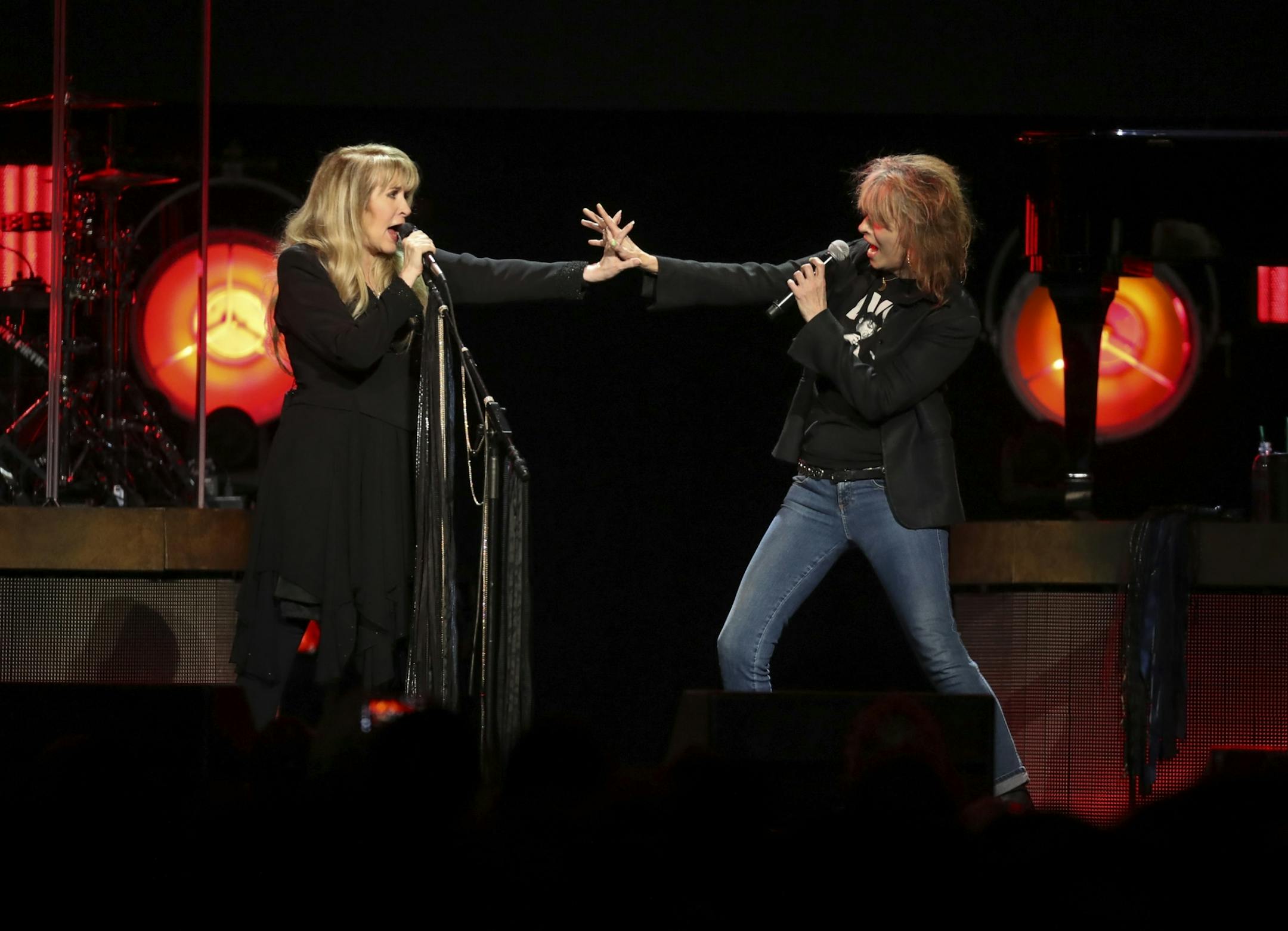 Stevie Nicks was joined by the Pretenders� Chrissie Hynde for a duet on �Stop Draggin' My Heart Around� during her show at Xcel Energy Center Tuesday night.