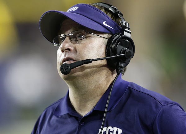 TCU head coach Gary Patterson during the second half of an NCAA college football game against Samford in Fort Worth, Texas, Saturday, Aug. 30, 2014. T