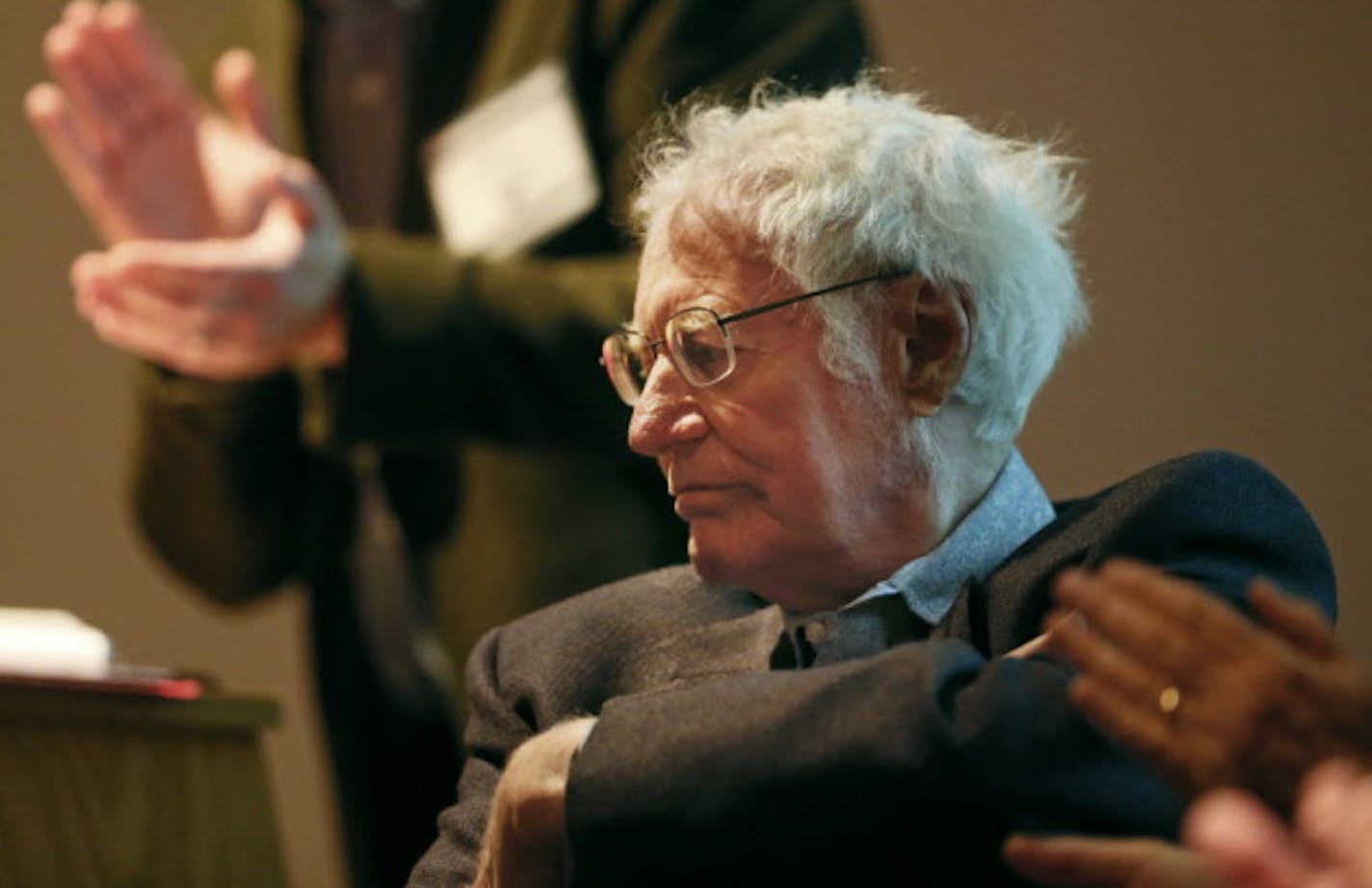 Robert Bly at the launch of "Airmail." Star Tribune photo by Jerry Holt.