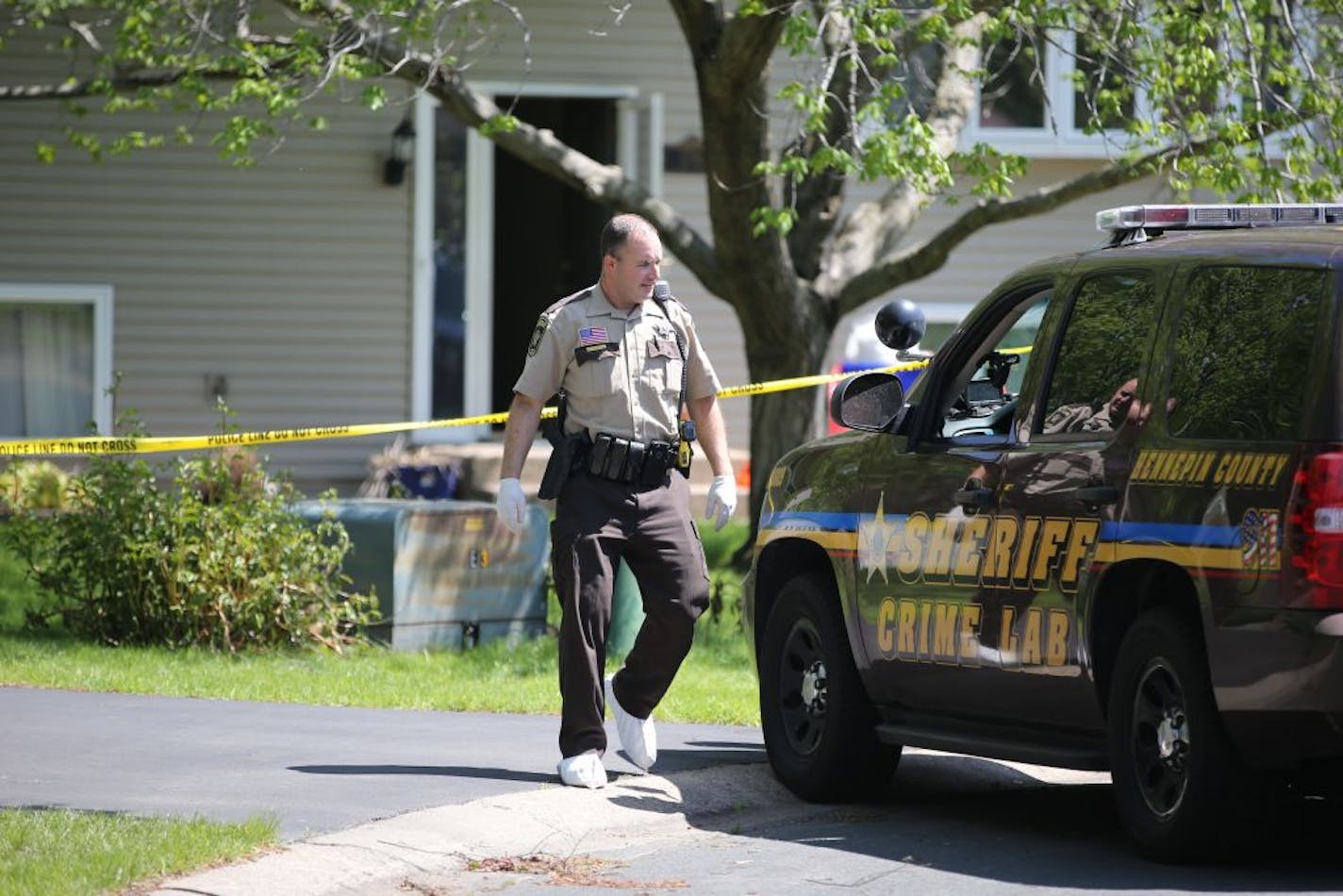 The scene where a 23-year-old female was stabbed and transported to HCMC where she was pronounced dead Saturday, May 14, 2016, in Eden Prairie, MN. A 30 year-old suspect later turned himself in to the St. Paul police department.