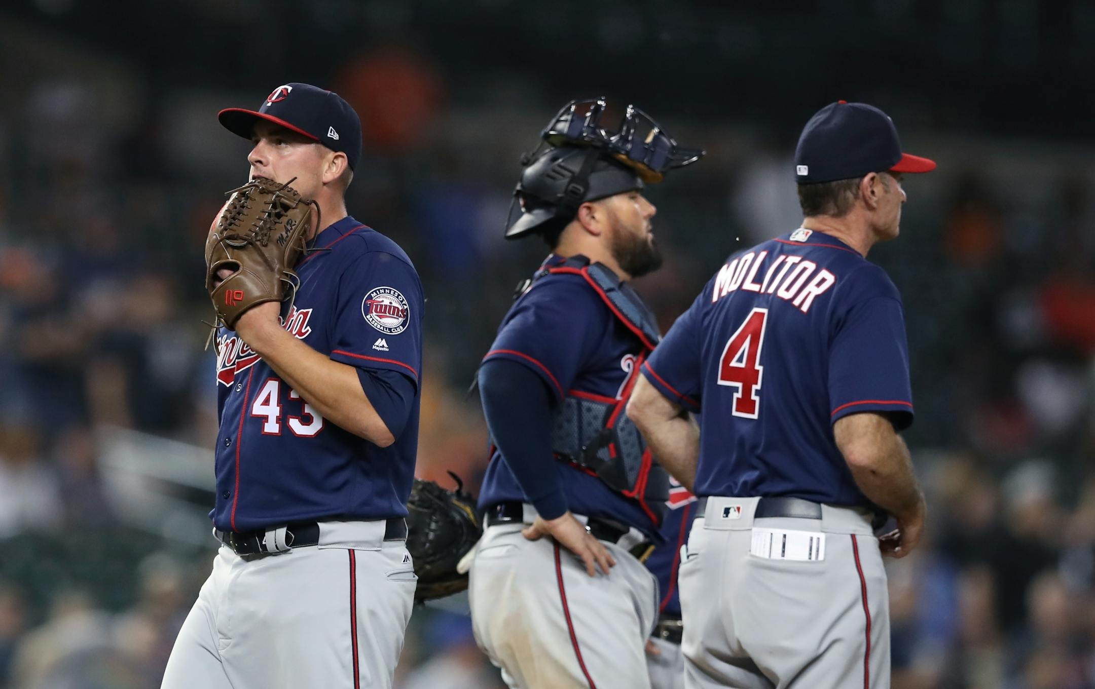 Twins reliever Addison Reed allowed five singles and four runs in the bottom of the eighth inning earlier this season vs. Detroit. It's been a slow go for Reed this season.