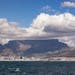 Cape Town is seen from the ferry to Robben Island.