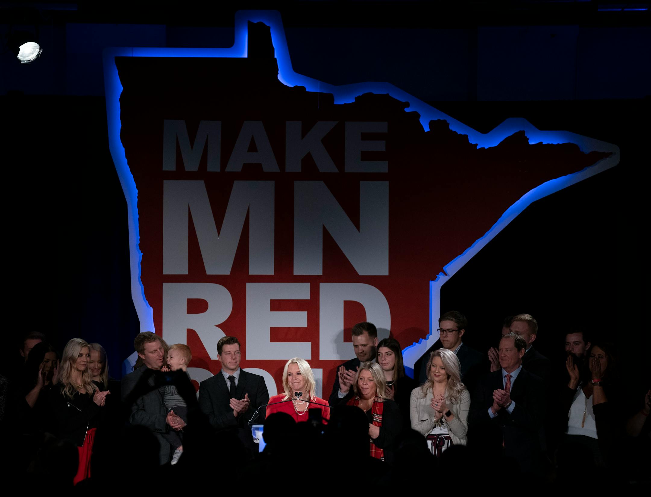 Republican U.S. Senate candidate Karin Housley conceded her loss to Democratic incumbent Tina Smith Tuesday night. ] JEFF WHEELER � jeff.wheeler@startribune.com The Republican Party of Minnesota held their election night gathering at the Doubletree by Hilton Hotel in Bloomington Tuesday night, November 6, 2018.