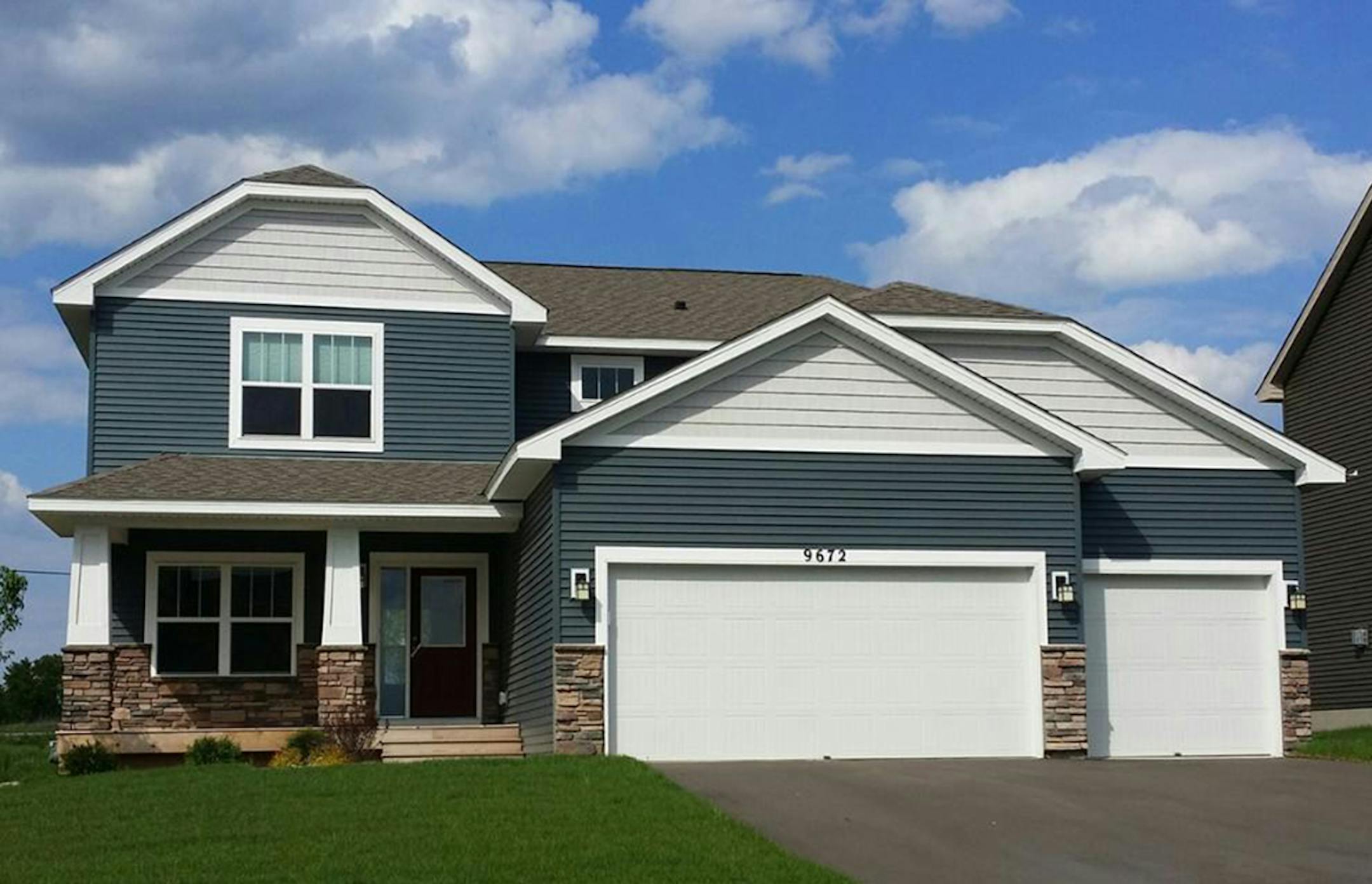 Cottage Grove
Built in 2016, this four-bedroom, three-bath house has 2,575 finished square feet and features four bedrooms on one level, second-floor laundry, fireplace, eat-in kitchen with granite kitchen countertops and stainless steel appliances, unfinished walkout basement and three-car attached garage. Listed by Debbie Blees, D.R. Horton, 651-302-3479.