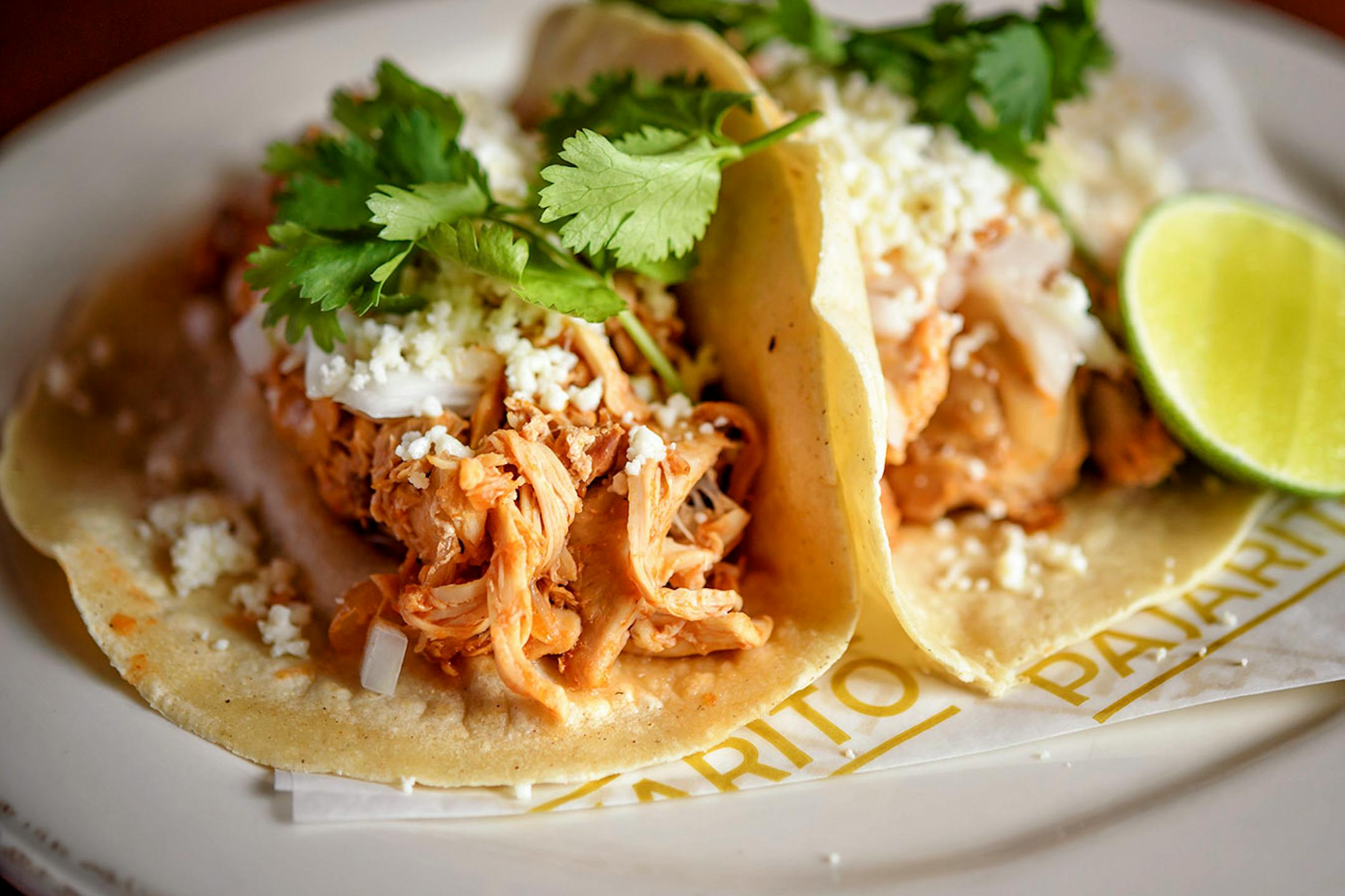 Chicken Tinga tacos.