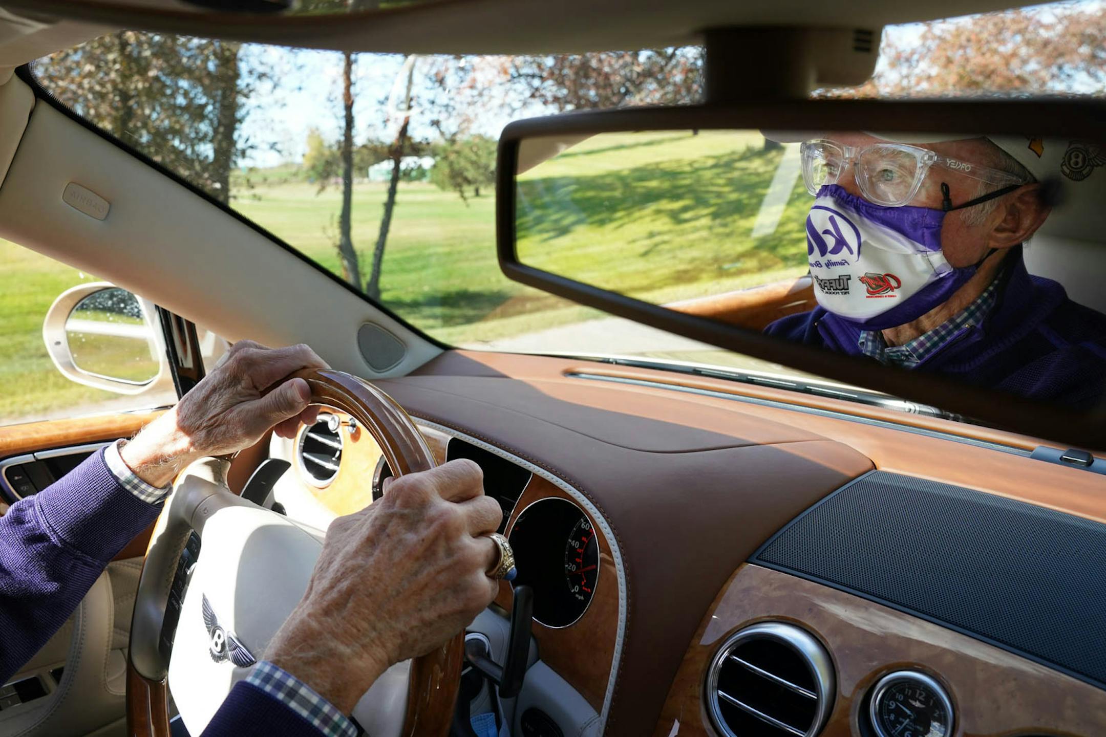 Ken Nelson, founder of Kenny's Candy Company, gave a tour of the town of Perham, where his company is based.