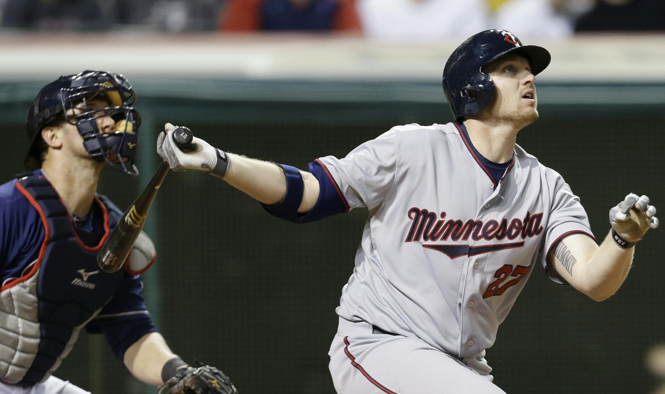 Twins right fielder Chris Parmelee