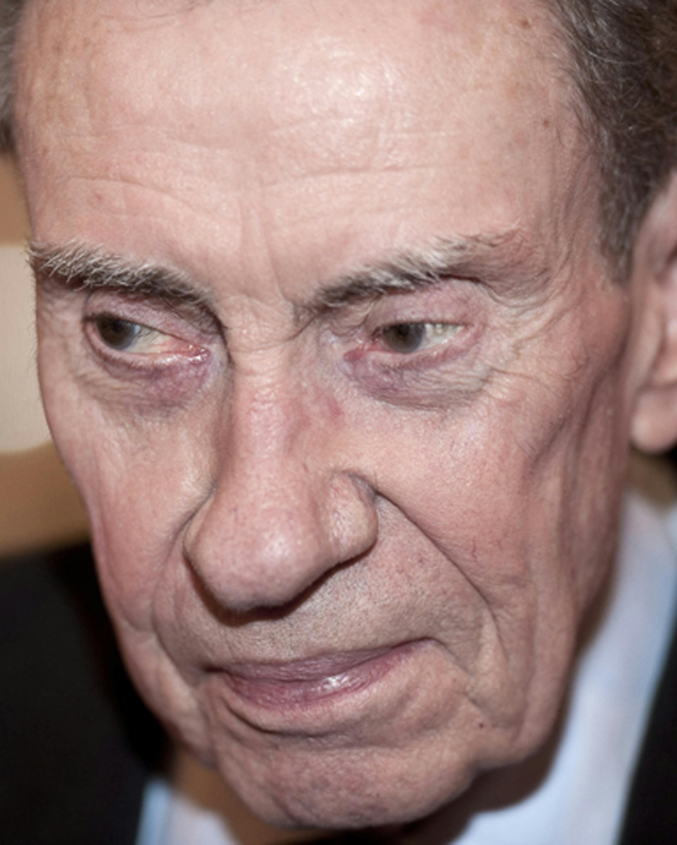 FILE - This Jan. 9, 2013 file photo shows Edward Nixon, brother of former President Richard Nixon, appearing at the Richard Nixon Centennial Birthday Celebration in Washington. Edward Nixon, the youngest and last surviving brother of former President Richard Nixon, died Wednesday, Feb. 27, 2019 at a skilled nursing facility in Bothell, Wash. He was 88. (AP Photo/Cliff Owen, File)