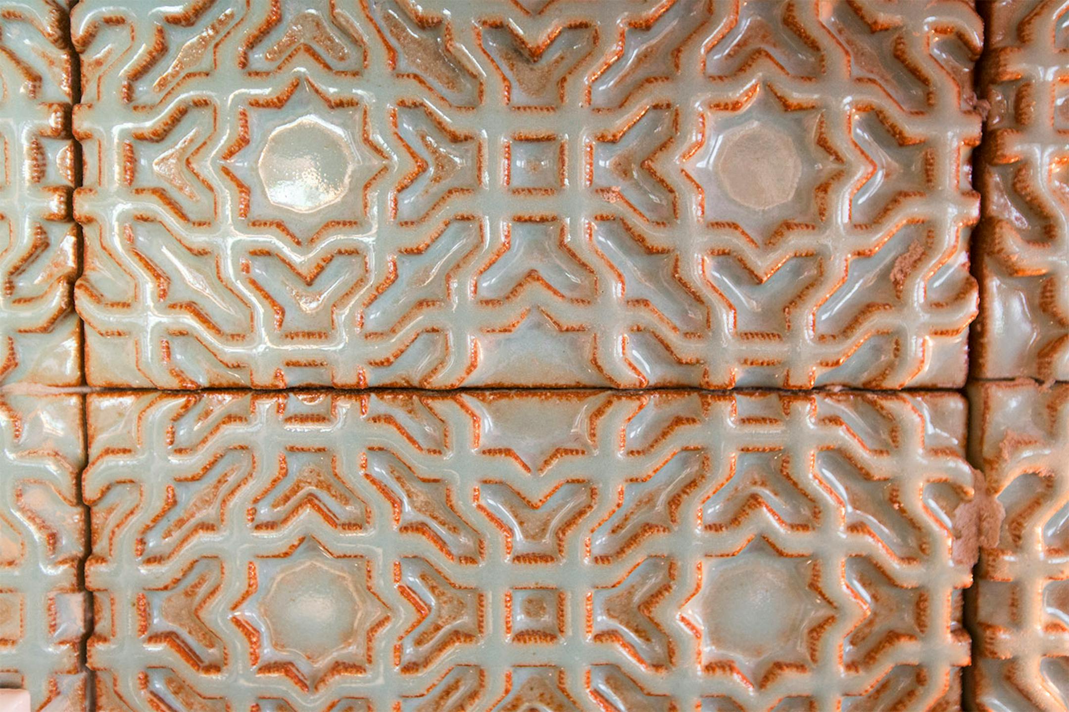 Backsplash tile was imported from Spain.